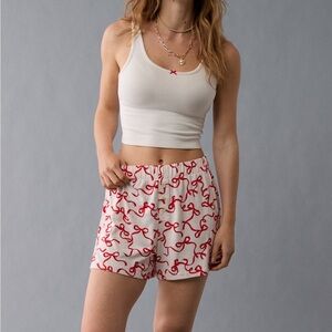 Red Bow AE Plush Pajama and Sock Set